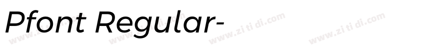 Pfont Regular字体转换